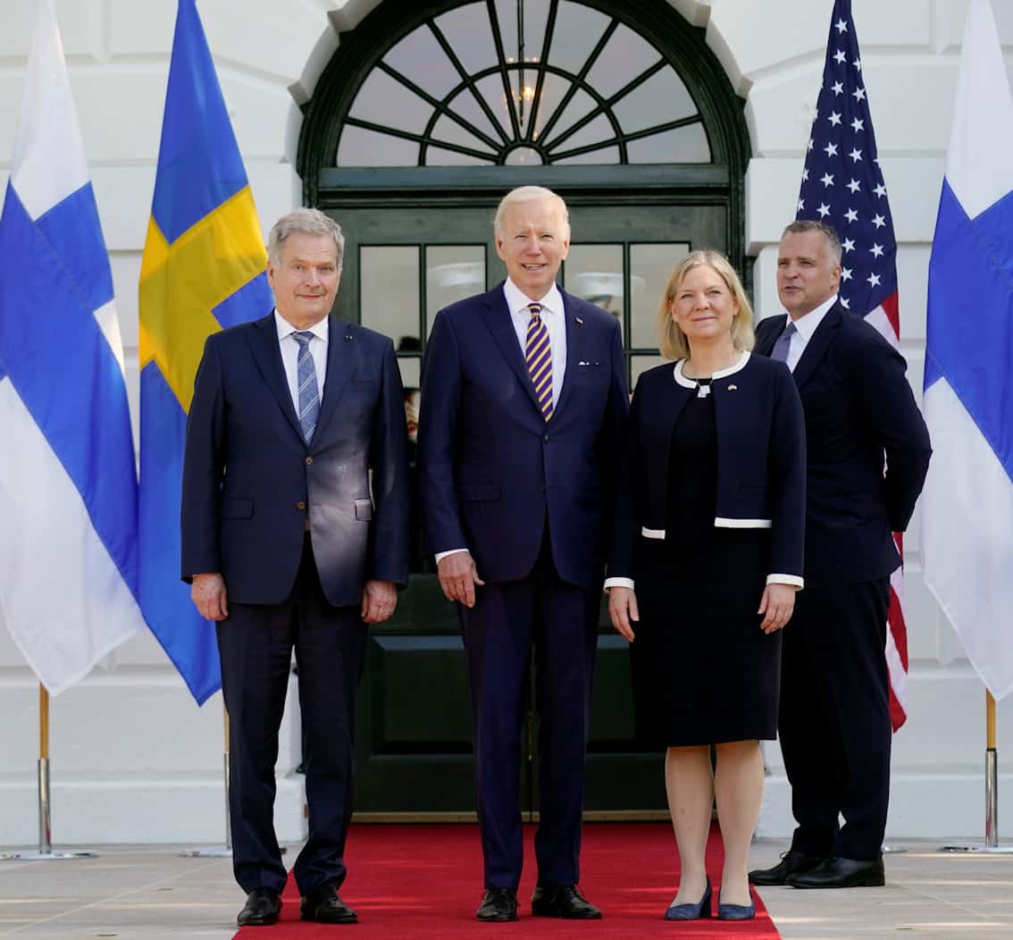 Biden Meets Sweden, Finland Leaders to Talk NATO, Russia