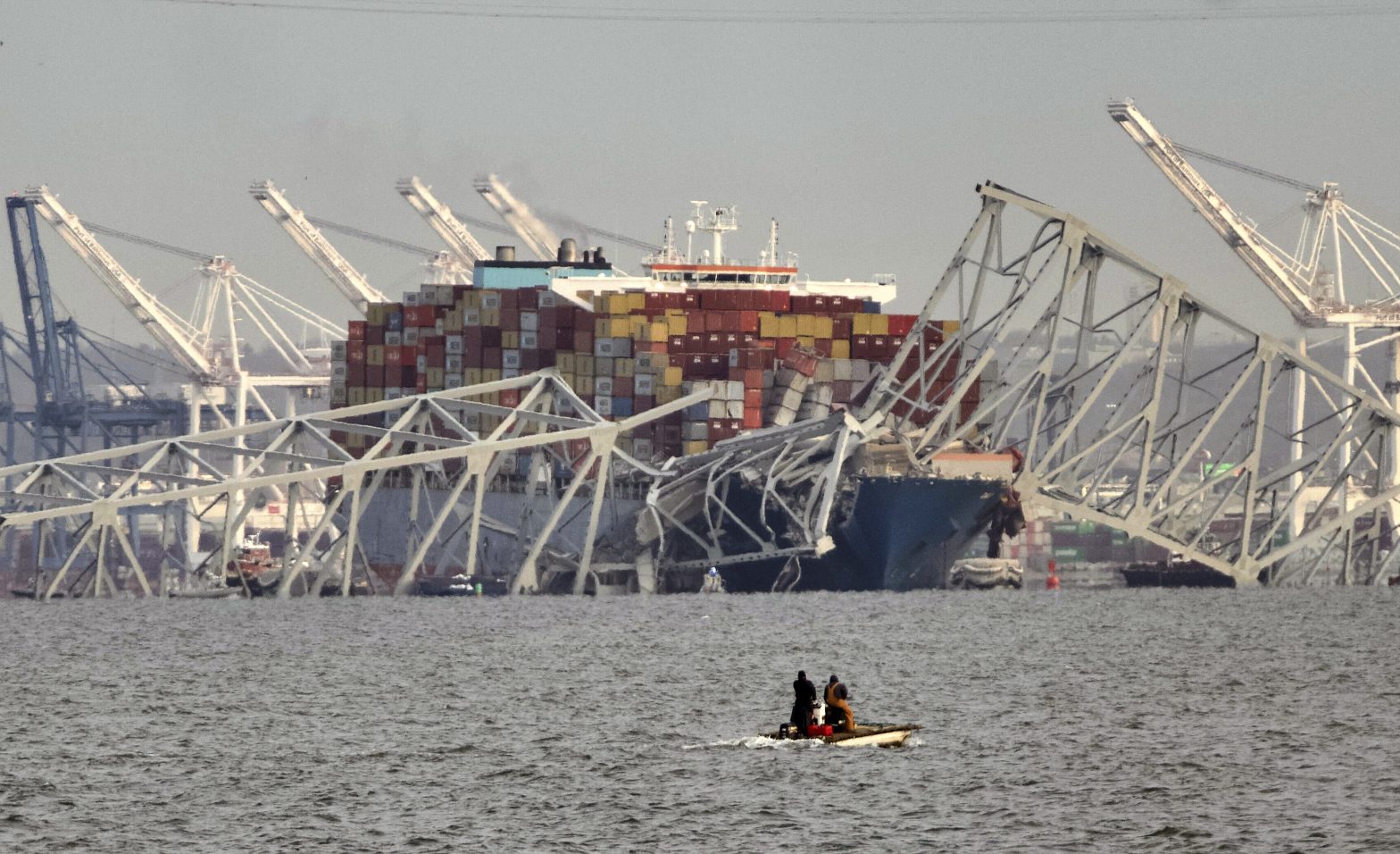Cargo Ship Hits Baltimore’s Key Bridge, Bringing It Down