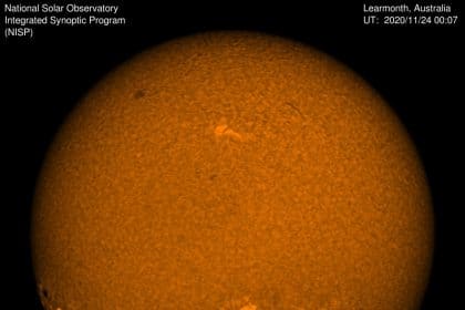 National Solar Observatory Predicts Large Sunspot for Thanksgiving