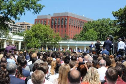 Calls to Do ‘More’ Reverberate at Celebration of Bipartisan Gun Bill