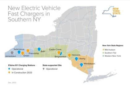 New York State Rolls Out EV Charging Stations Along Major East/West Corridor
