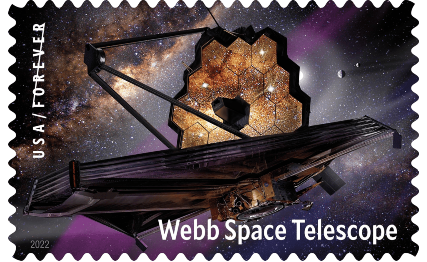 Newest Forever Stamp Honors the Mission of the James Webb Space Telescope