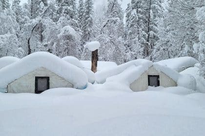 To the Rooftops: Staggering Snowfall in California Mountains